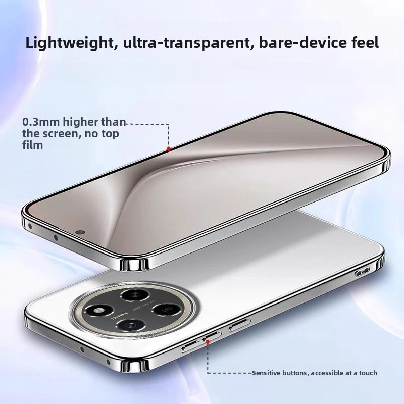 Luxury Plating Glossy Transparent Slim Anti-Drop Phone Case