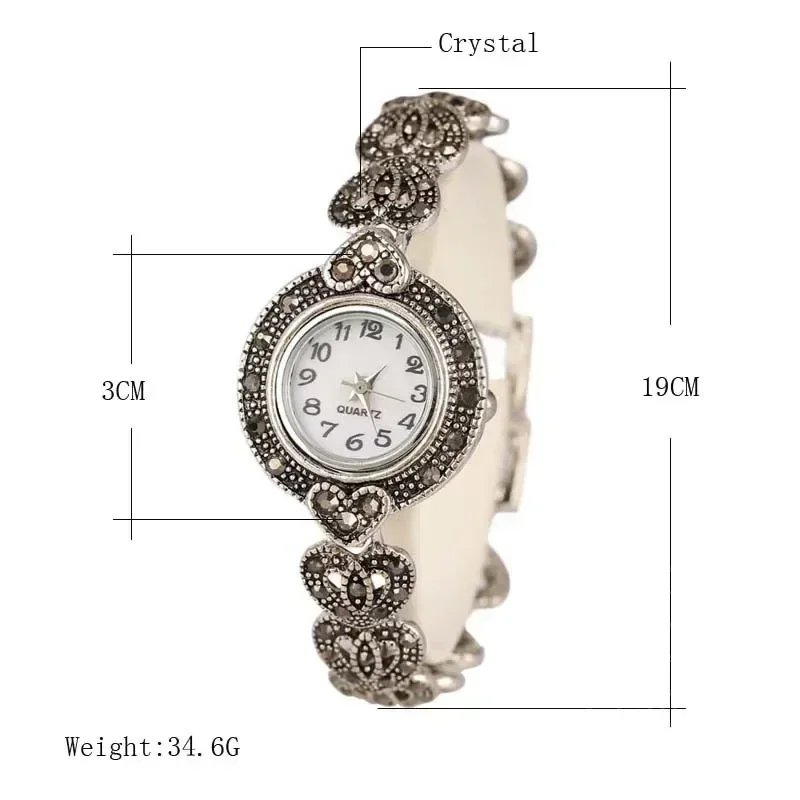 Vintage Luxury Bracelet Watch Women Rhinestone Ladies Elegant Watches Clock Quartz Wrist Watch Relogio Feminino Reloj Mujer women watches