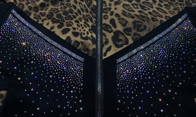 Leopard Patchwork Pencil Pant Sets 2 Pieces 4