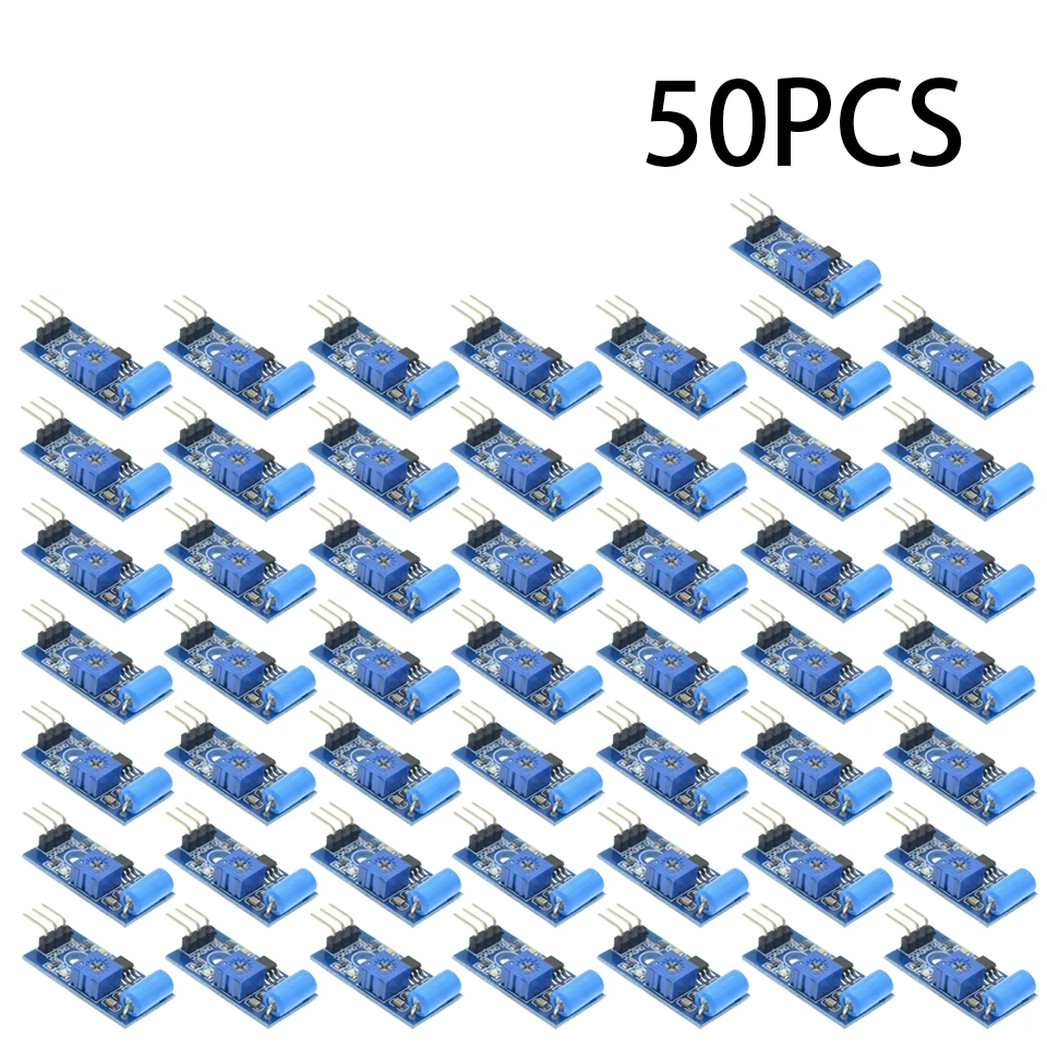 Pack of 1-50 High-Sensitivity Alarm Vibration Sensor Modules