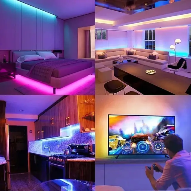 Music - sync color - changing LED strip lights, with APP control, solve wiring problems, easily decorate rooms. - Image 2