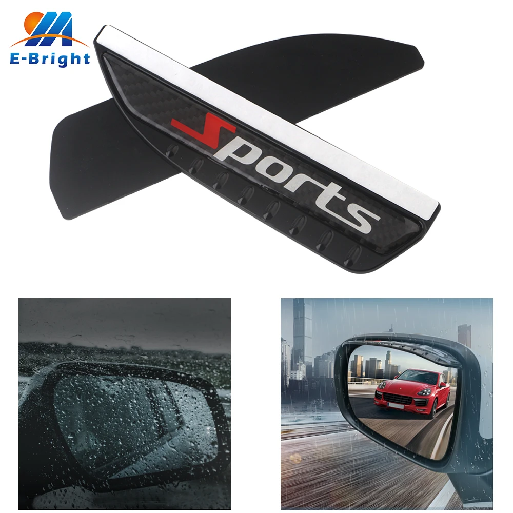 2pcs Car Side Mirror Rain Guard Rear View Mirror Visor Guard Carbon Fiber Mirror Rain Eyebrow