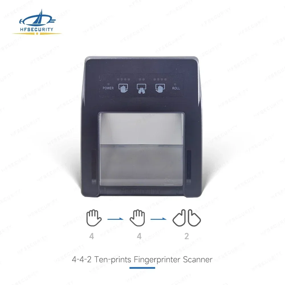 HFSECURITY 고품질 4 4 2 지문 스캐너 스마트 500DPI Bio7Plus 무료 SDK가 포함된 10개 지문 스캐너