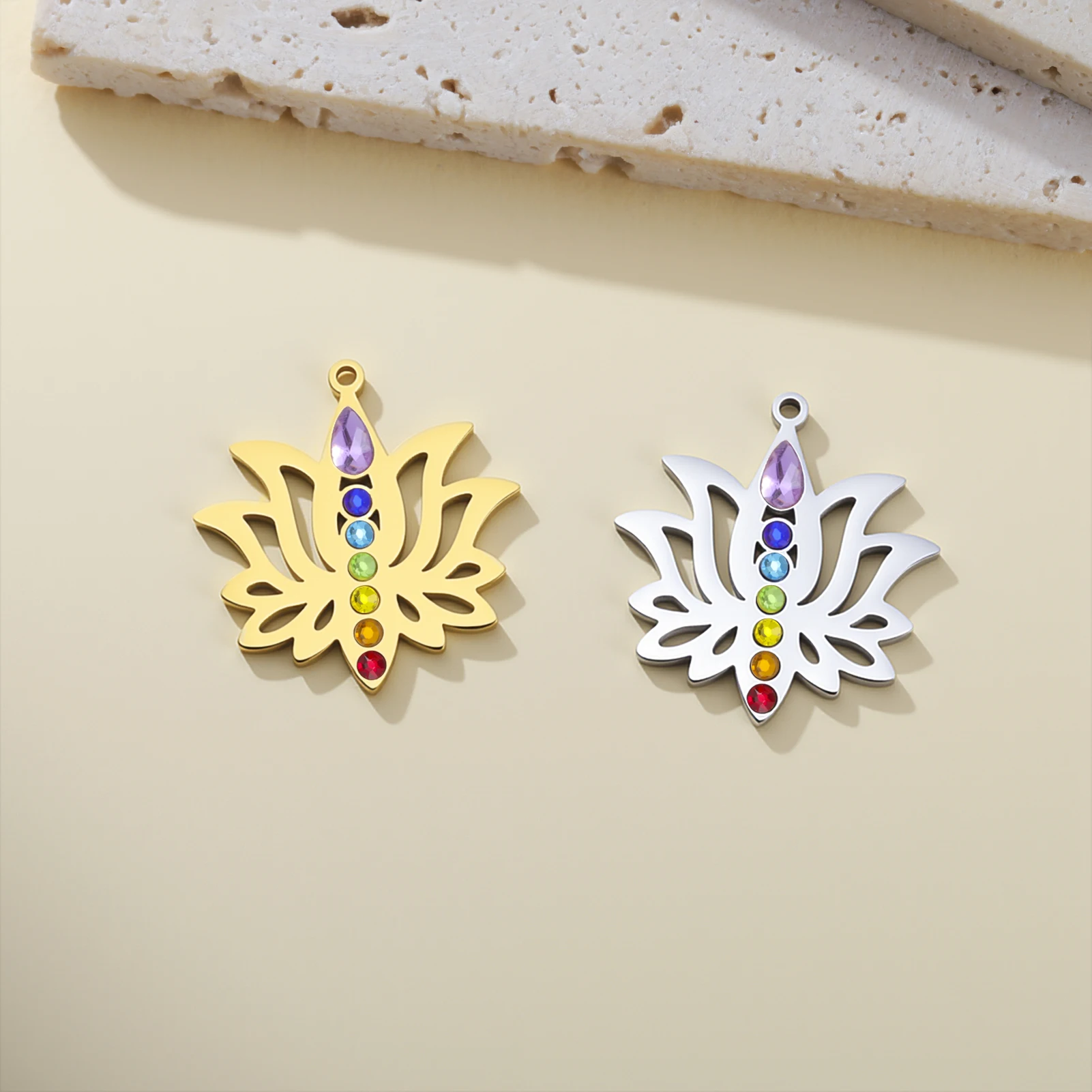 Lotus 7 Chakra Pendant Charm 4