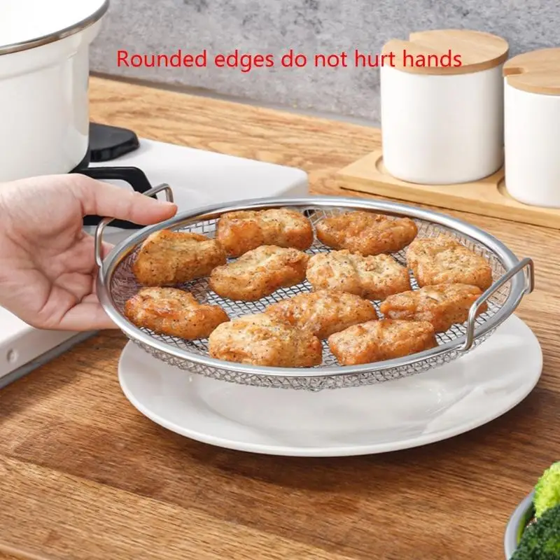 13MA Kitchen Chips Deep Fry Baskets Presentation Potato Chef Frying French Fries Stainless Steel Colanders Strainers