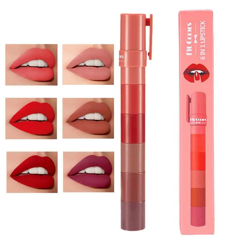 Lipstick Set 6 In 1Matte Lipstick For Women Long lasting Matte Velvet
