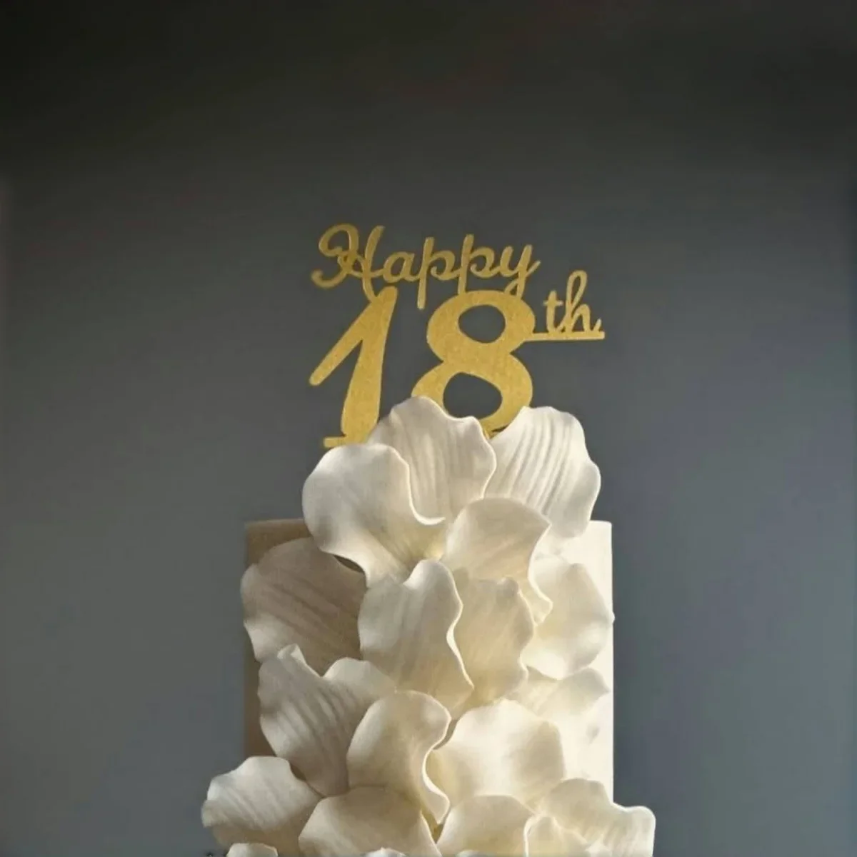 18th Birthday Acrylic Cake Topper, Elegant Coming of Age Party Decoration, Perfect for Adult Celebration Cakes & Parties