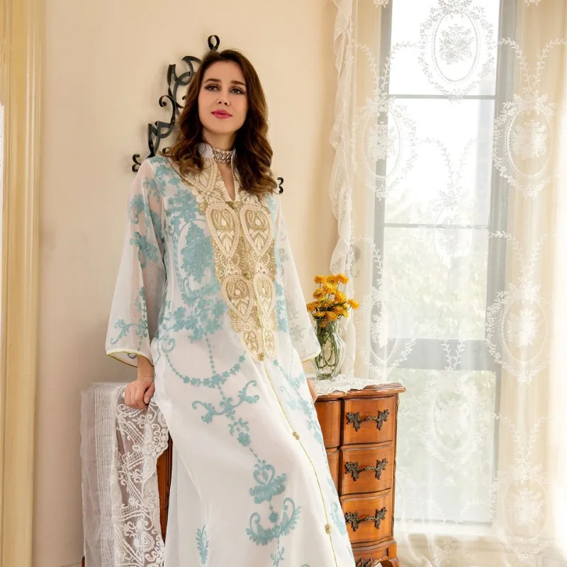 European and American Middle East Foreign Trade Women's Clothing Dubai Arabic Dress Evening Dress Stylish Good Texture Robe