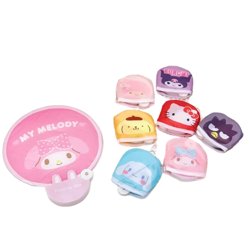 

Hello Kitty Cinnamoroll Sanrio мультяшный милый креативный Kawaii складной веер для детей вентилятор сужающийся веер оптовая продажа