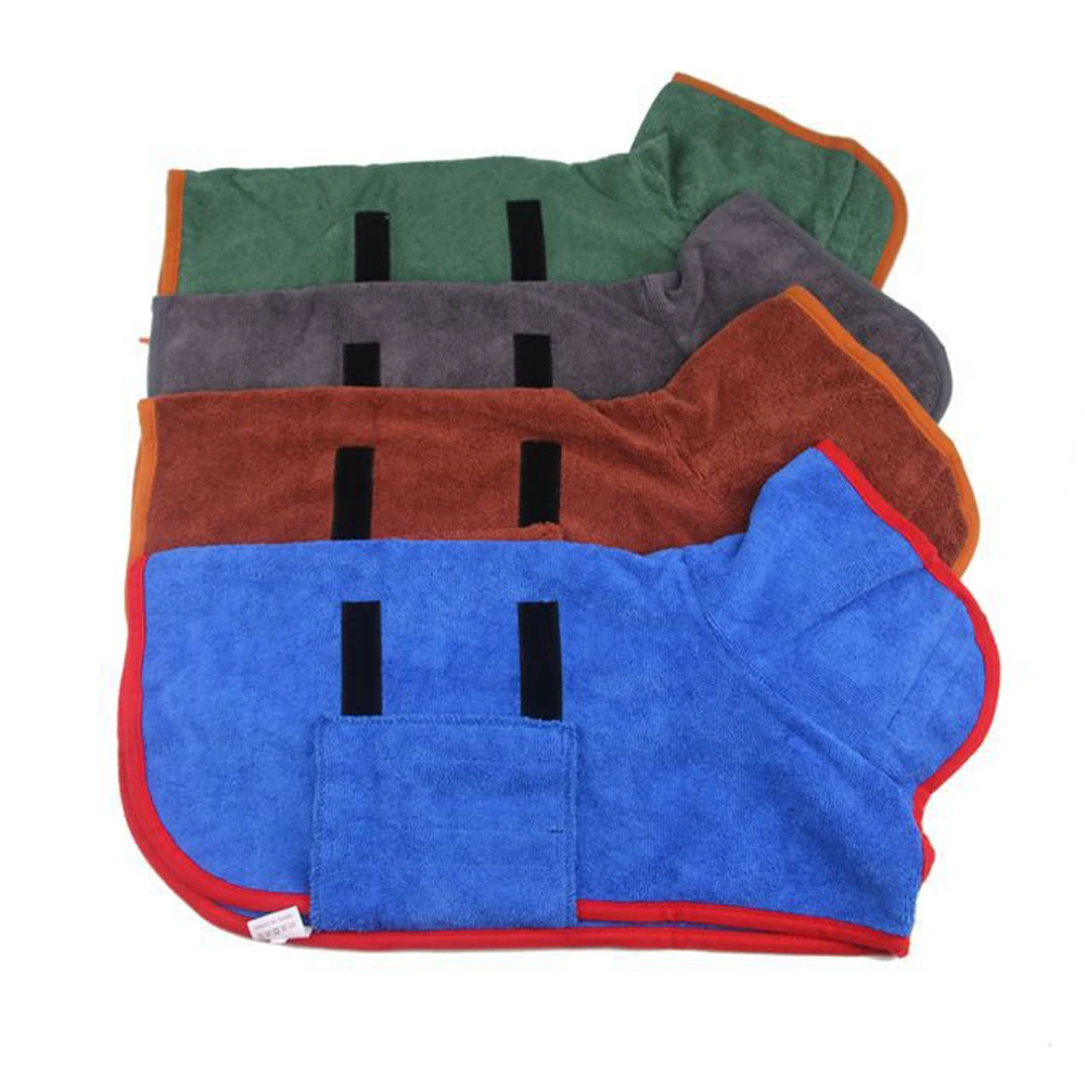 Dog Towel Microfiber Dog Bathrobe Prevents Water Splashes Pet Towel Absorbent Cat Pet Cleaning