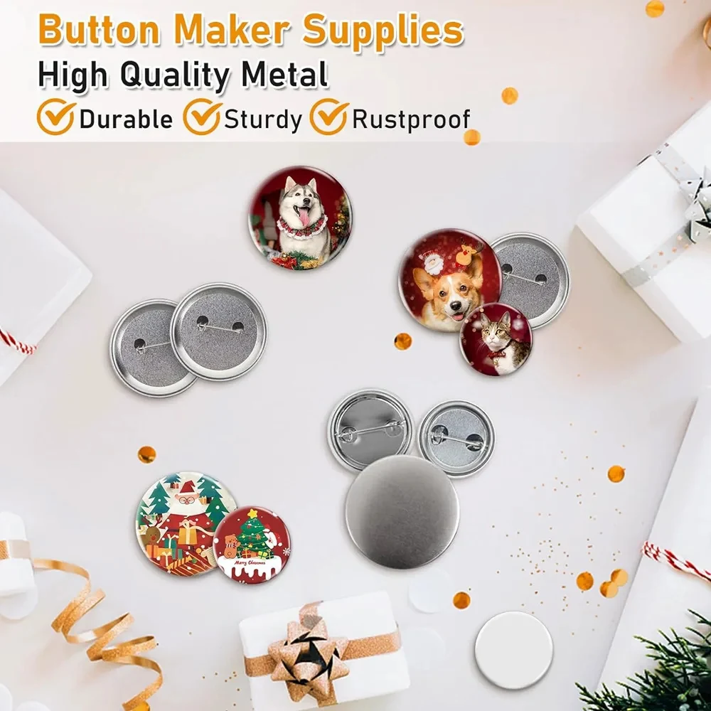 25-75MM Badges Button Maker Part 100PCS Blank Plastic Badge or Metal Badge DIY Pin Badges Maker Supplies For Badge Button Make badge parts,button making supplies