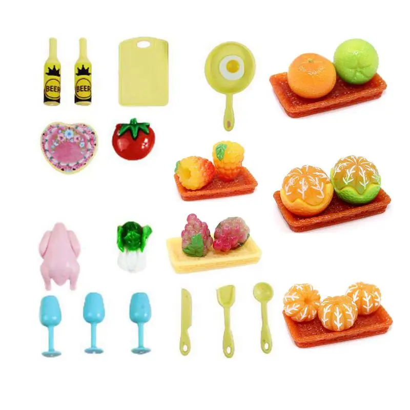 Crianças brinquedos em miniatura comida casa de bonecas acessórios de  cozinha 30cm para bonecas barbie diy