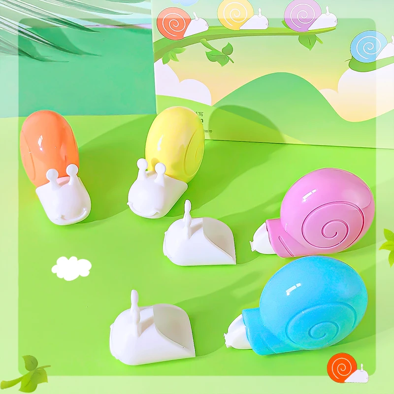 kawaii stationery items back to School useful accessories Cute things snail Correction tape corrector Aesthetic stationery