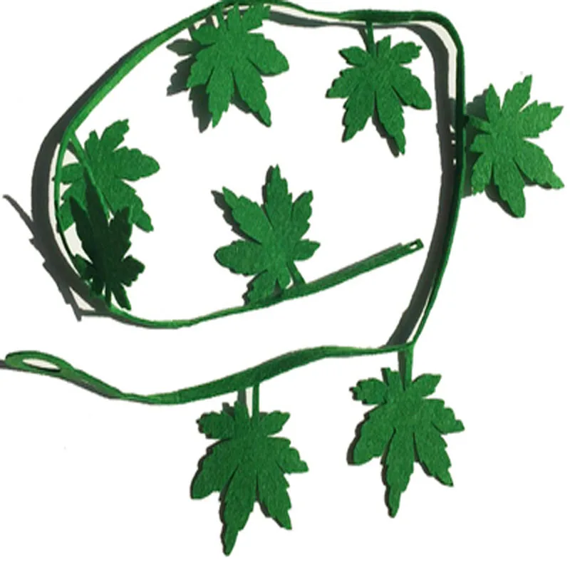 98cm 3 colors for Choose Green Orange Yellow Maples Leafs Stripe DIY Nonwoven Felt For Home Decoration Party Decor