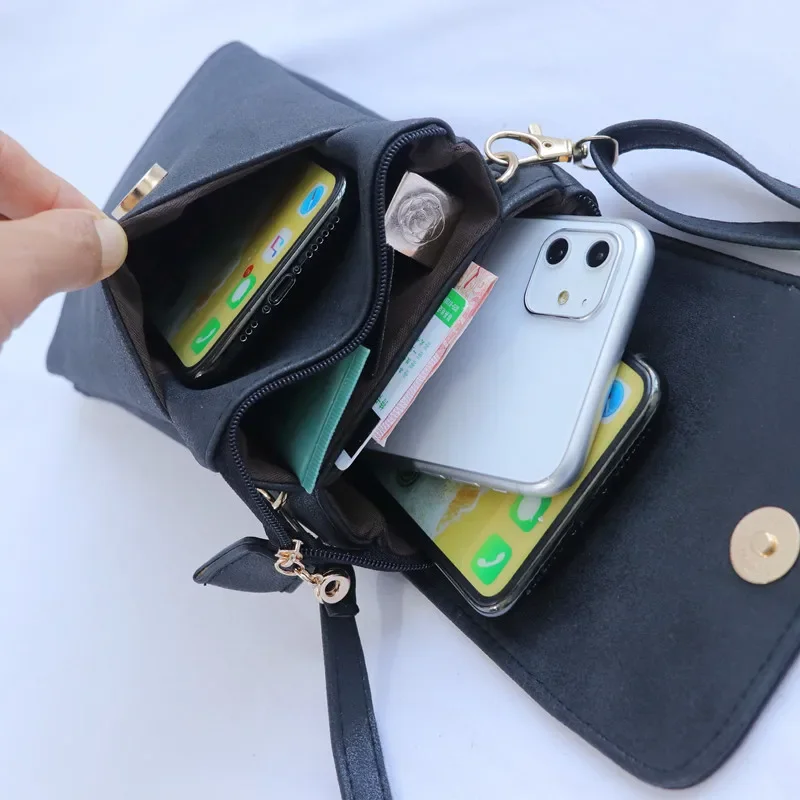 Fashion Women Crossbody Bag PU Leather Mobile Phone Purse Bags Solid Flap Messenger Bag Small Female Shoulder Handbag crossbody bag,women shoulder bag,women messenger bag