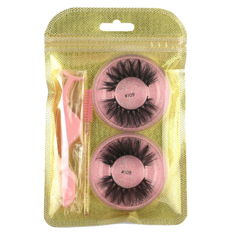 Wholesale Lashes 4/20/100pcs Fluffy 3d Mink Lashes Natural Makeup False Lashes Flase Eyelashes Lot with Cosmetic Brushes tweezer 2