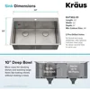 33-inch Drop In/Undermount 16 Gauge Double Bowl 2-Hole Stainless Steel Kitchen Sink Sinks Multifunction Fixture Home Improvement 4