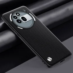 Leather Camera Protective Case - Sleek and Durable Cover for Nothing Phone 2a (Carbon fiber)