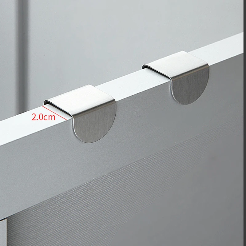 Drawer Hook Stainless Steel Reversible Over Door Cabinet Cupboard Door Towel Hanger Holder Hook Rack for Office Kitchen