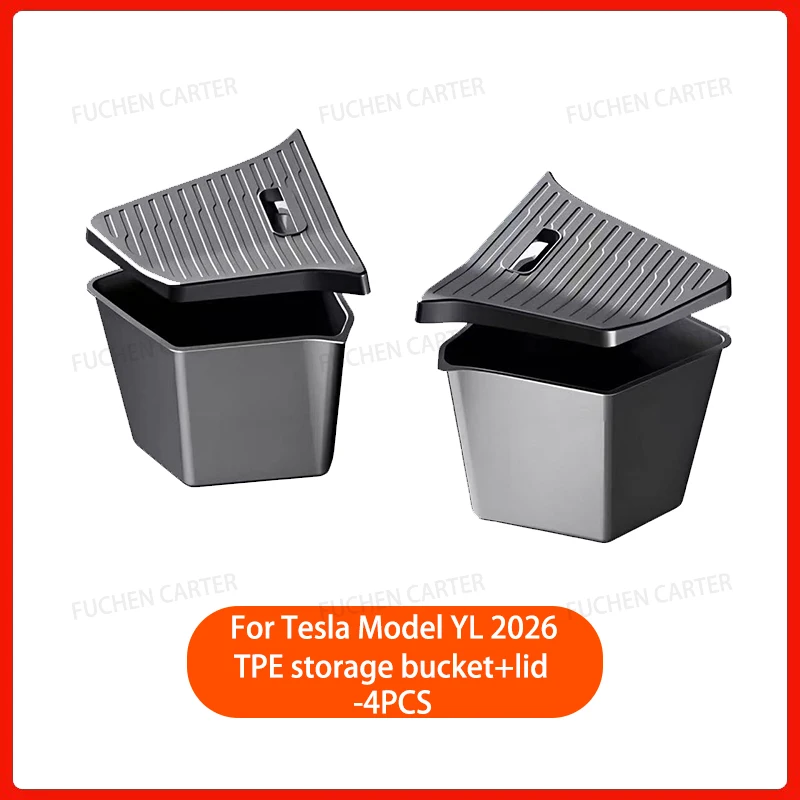 Tesla Rear Trunk Storage Organizer with Flocking Mat Partition Board Accessories