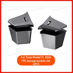 Tesla Rear Trunk Storage Organizer with Flocking Mat Partition Board Accessories (4PCS)