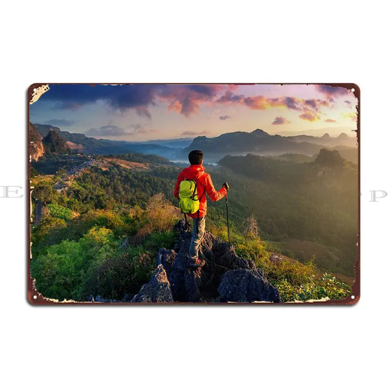 

Настенный металлический плакат с изображением пейзажа, клубной таблички, Настенная роспись, жестяной плакат для гостиной на заказ