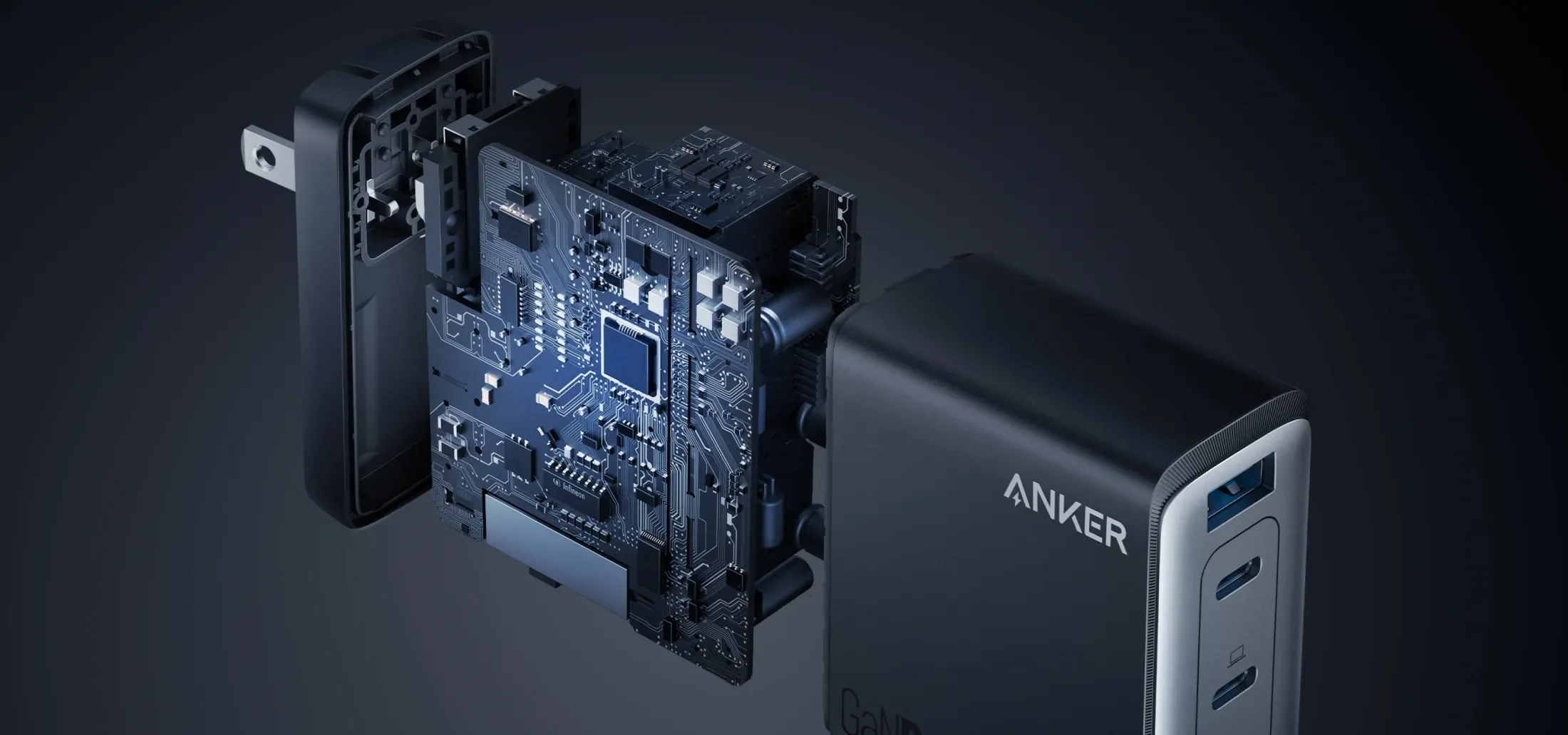 スマホアクセサリー Anker 747 150w Anker 747 Charger (GaNPrime 150W) Wall charger with 3 USB-C ports