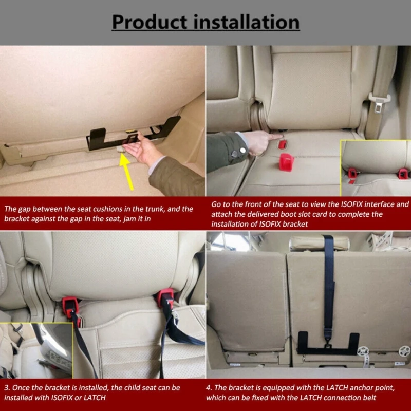 자동차 어린이 안전 벨트 버클 ISOFIX 커넥터, 자동 벨트 브래킷, 의자 벨트 커넥터, 스틸 R2LC