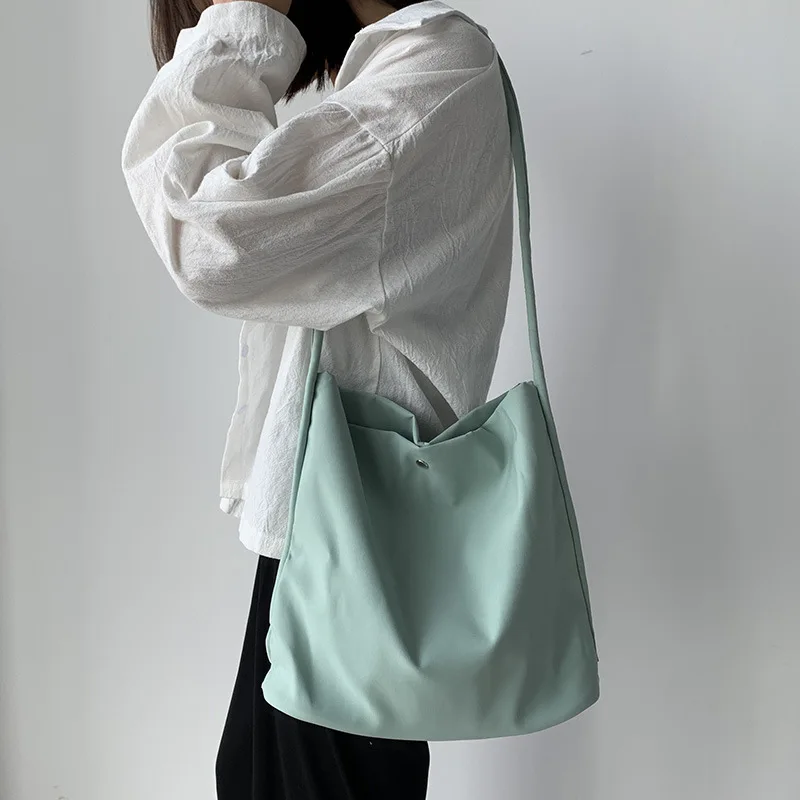 2023 New Nylon Canvas Shoulder Bag for Women Cotton Cloth Female Student Messenger  Large Eco Shopping Tote s Handbags