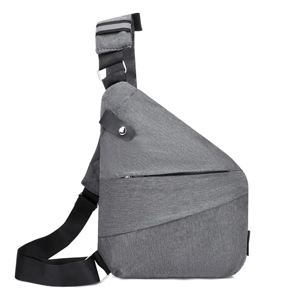 Anti Theft Travel Bag Men's Chest Bag Outdoor Leisure Crossbody Nylon Waterproof Handbag For Wander Hiking F8B3