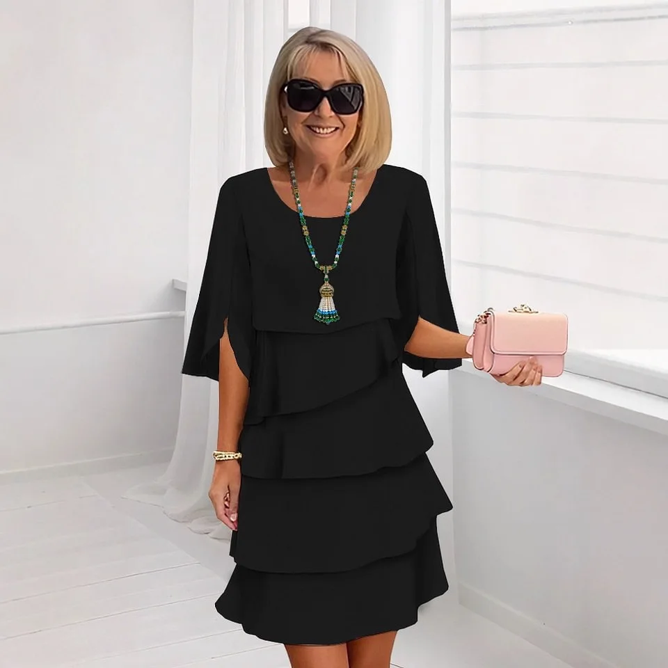 Women Flowy Tiered Layered Party Wedding Dress