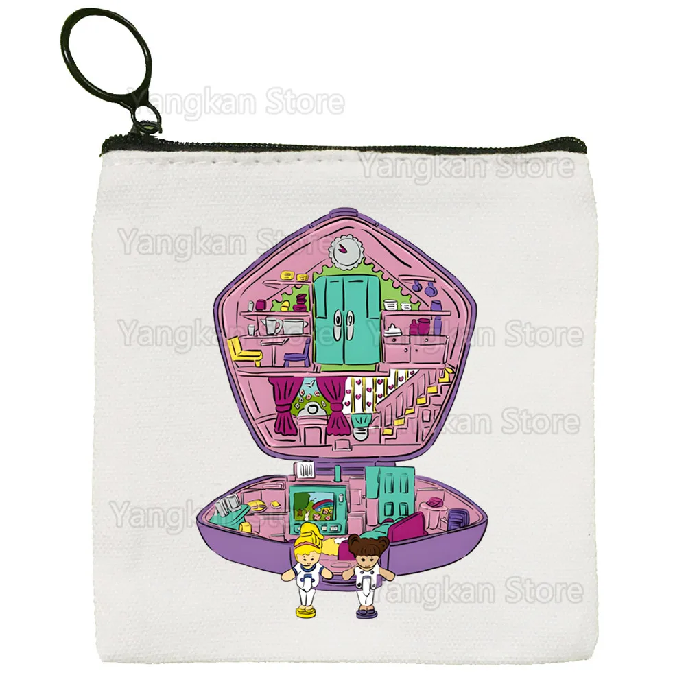 Polly Pocket Cartoon Printed Canvas Bag Design Canvas Simple and Fashionable Storage Bag