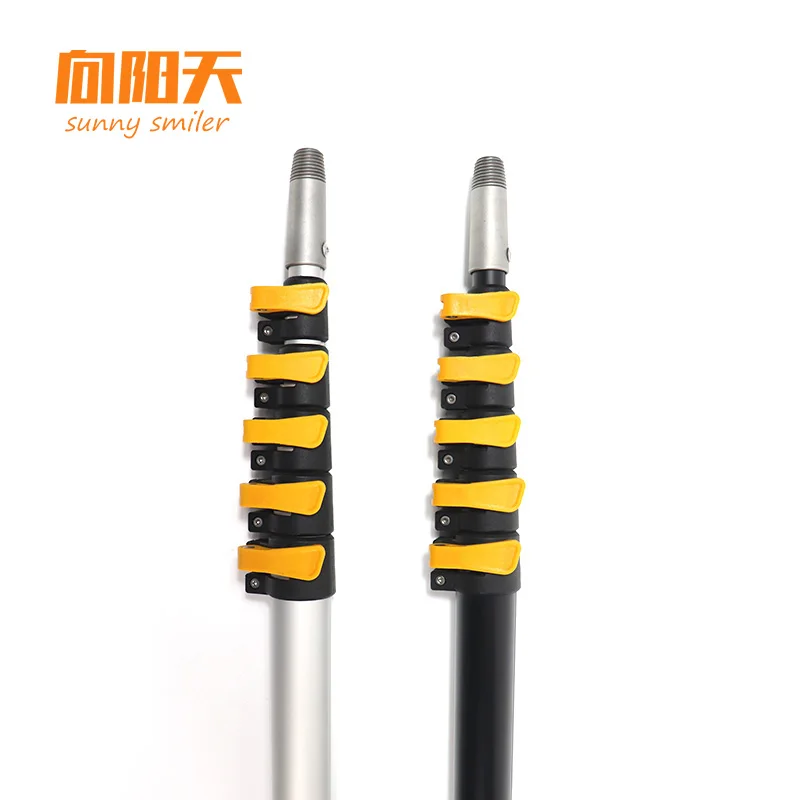 12/15/20ft Aluminum Telescopic Pole Heavy Duty Extension Long Handle High Reach Extendable Cleaning /Painting Rol
