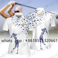 Women High Quality Golf Short Sleeve T-shirt Breathable Outdoor Leisure Golf Polo Shirt Lapel Apparel Golf Ball Sports Clothing 2
