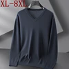 8XL 7XL 6XL 2024 New Autumn Winter High End Business V-Neck Sweater Men Soft Warm Cashmere Pullover Casual Loose Mens Sweaters 1