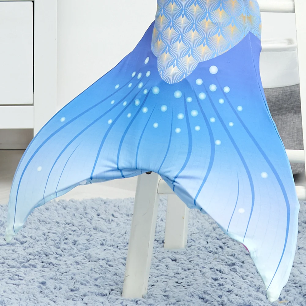 Summer Kids Swimming Mermaid Tail Costume Cosplay with Bracelet Children Princess Party Fantasy Swimsuit Can Add Monofin