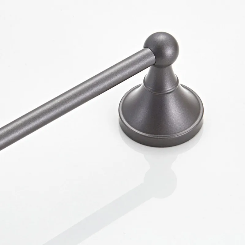 gray Single pole Towel Hanger Wall Mounted Towel Rack Bathroom Brass Gold Bar Rail accessories Retro design Shel