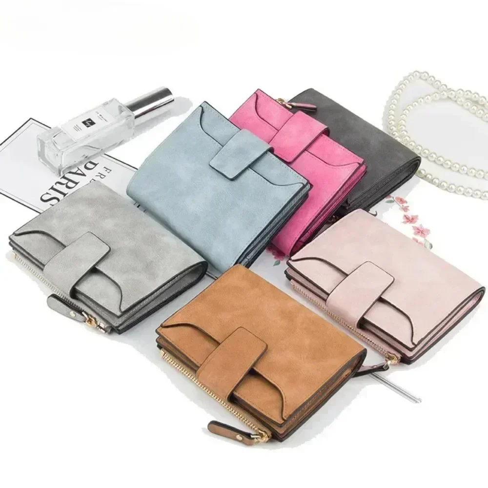 2024 Leather Women Wallet Hasp Small and Slim Coin Pocket Purse Women Wallets Cards Holders Luxury Brand Wallets Designer Purse 6