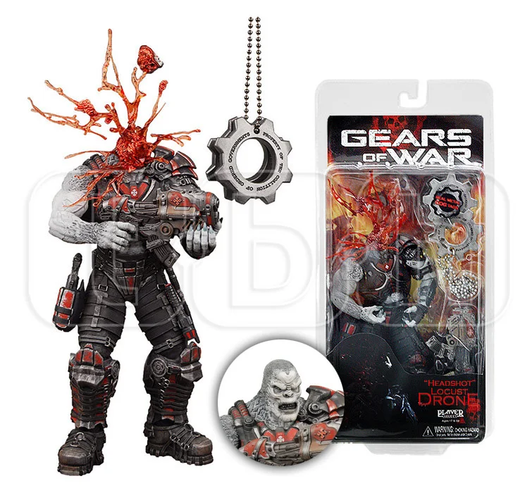 

Free shipping gears of war Headshot Locust Dron NECA originals genuine new doll model 8inch