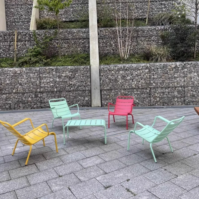 Outdoor Patio Furniture Set Garden Table Chairs Waterproof Sunproof Iron Lounge Seating Backyard Balcony Restaurant Terrace