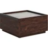 Coffee Table, L: 31.02" x W: 30.95" x H: 16.06", Rich Walnut Finish 1