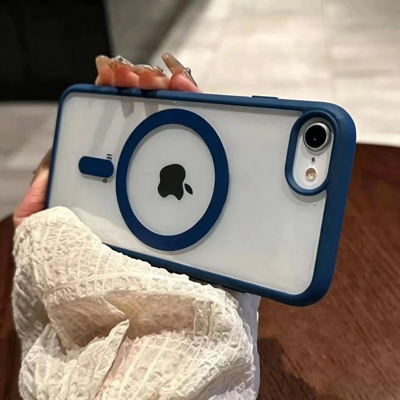 Magnetic Shockproof Clear Phone Case with Wireless Charging Compatibility