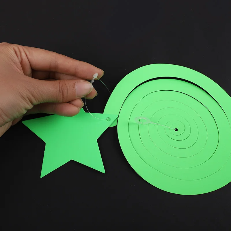 UV-Leuchtpapier-Banner, alles Gute zum Geburtstag, Girlande, Stern, hängende Spiralen, Neon-Party-Dekoration, Gastgeschenke, Hochzeitszubehör, leuchtet im Dunkeln – Detail 7