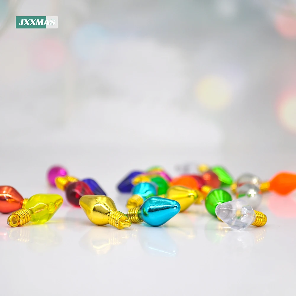 Fake Lights Doll Accessories Color Christmas Tree Lamp Light Do Not Glow DIY Doll House Pendant Home Deco Children's Toys 30pcs christmas tree decoration christmas lamp decoration