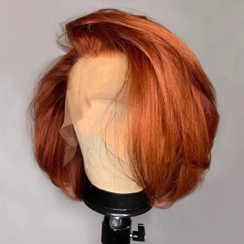 short-bob-16“-glueless-180density-ginger-orange-straight-lace-front-wig-for-black-women-babyhair-preplucked-heat-resistant-daily