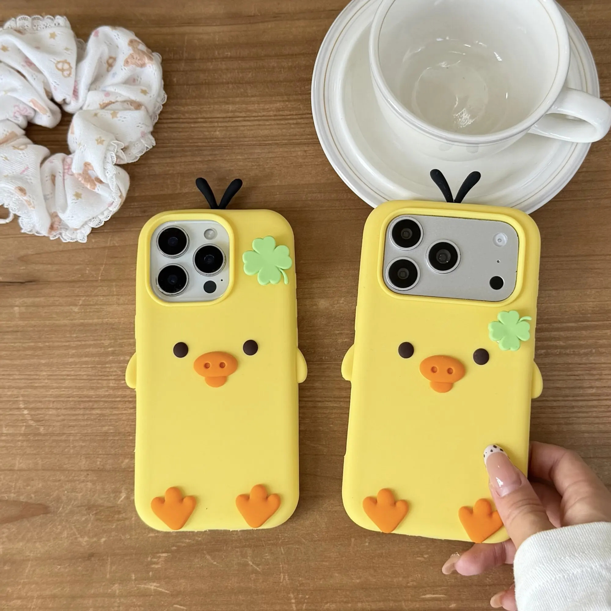 Kawaii 3D Yellow Duck Silicone Soft Cover Phone Case