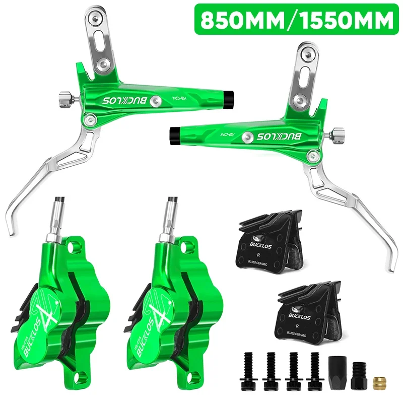 Set Freni A Disco Idraulici Per Bici - Anteriore E Posteriore, In Lega Di Alluminio, Per MTB, E-Bike, Fat Bike