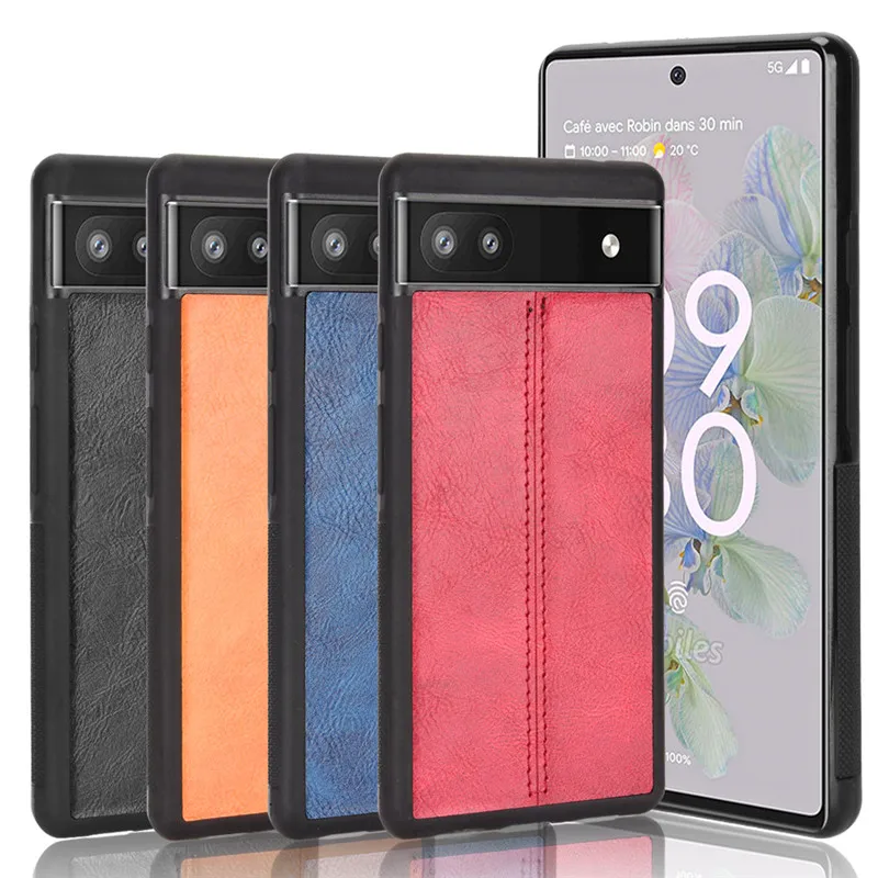 

For Google Pixel 6A Pixel6A Case PU Leather Skin Hard Cover Shockproof Phone Case For Google Pixel 6A Pixel6A GX7AS GB62Z G1AZG