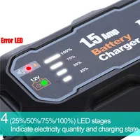 12V Motorcycle Battery Charger 1500mA Waterproof Automatic Battery Charging Tool Maintainer for Car Motorcycle Trickle Charger - Image 6