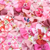 New 10/50 Pcs Wholesale Pet Pet Dog Cat Hair Bows Rubber Bands Rubber Bands Diamond Dog Accessories Small Dog Pet Supplies Cute 1